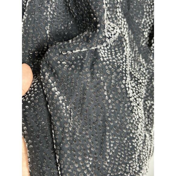 Modcloth Womens Wrap Dress Gray Velvet Long Sleeve V-Neck Size Medium - Picture 8 of 10